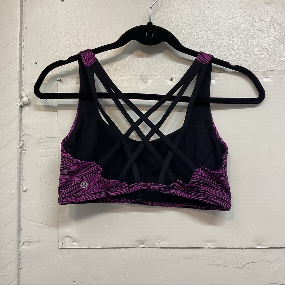 Lululemon Pink Zebra Print Sports Bra, size 8 - Picture 3 of 5